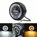 6.5" Retro LED Motorcycle Hi/Lo Headlight DRL Lamp For Harley Cafe Racer Custom