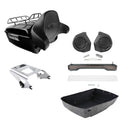 King Trunk Backrest Tail Light Rack Speakers Fit For Harley Road Glide 2009-2013