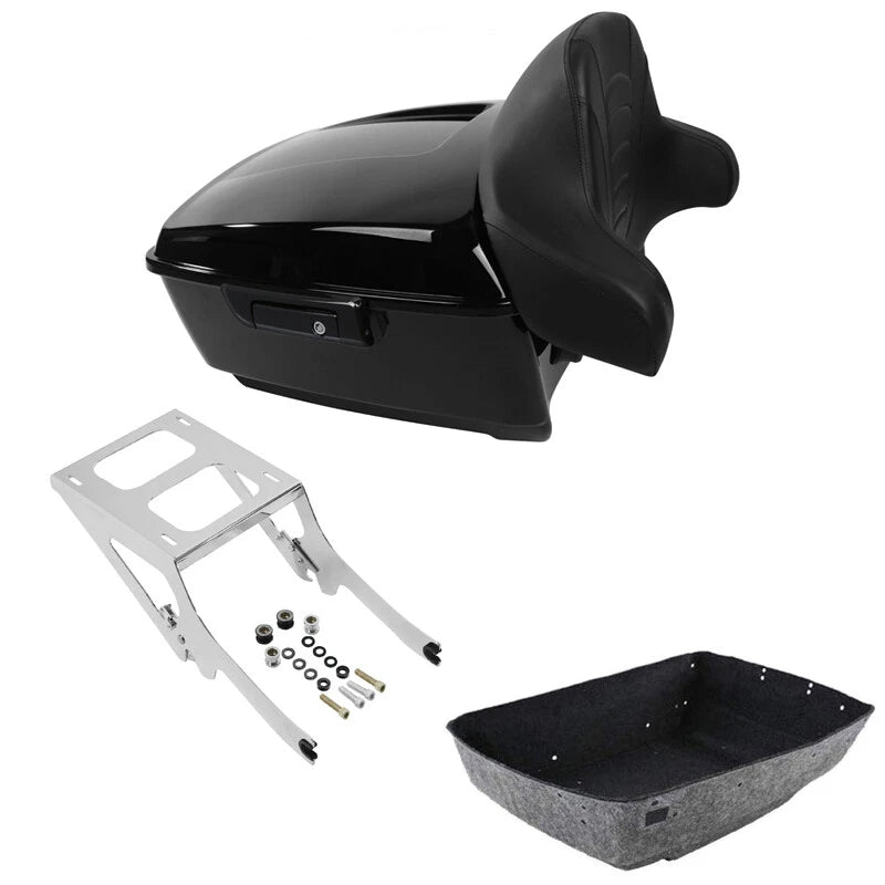 King Trunk Pad Mount Rack Fit For Harley Softail Heritage Classic Flhcs 2018-26
