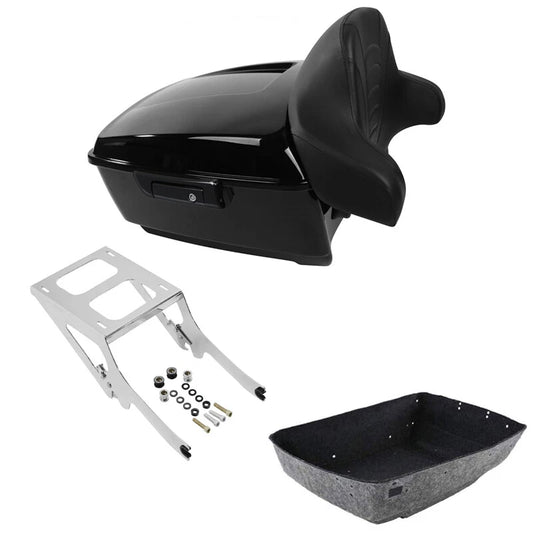 King Trunk Pad Mount Rack Fit For Harley Softail Heritage Classic Flhcs 2018-26