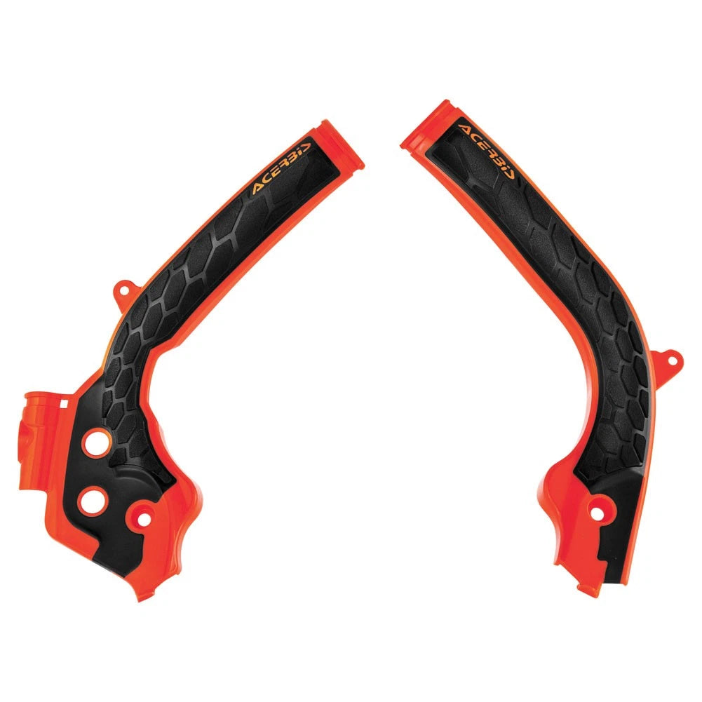 Acerbis X-Grip Frame Guards 16 KTM Orange/Black For Husqvarna FE 450 2017-2019