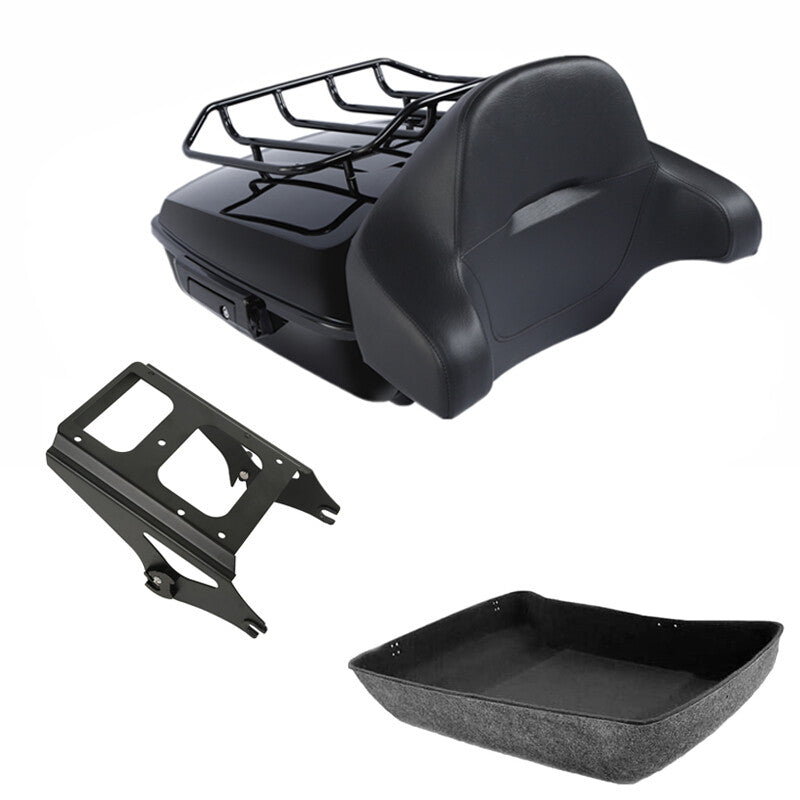 Chopped Trunk Backrest Mount Fit For Harley Touring Road King 2009-2013