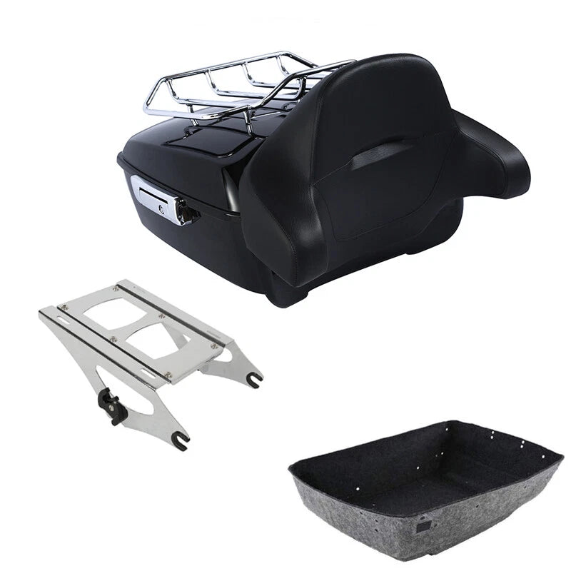 King Trunk Rack Backrest Mount Fit For Harley Touring Road Street Glide 2014-26