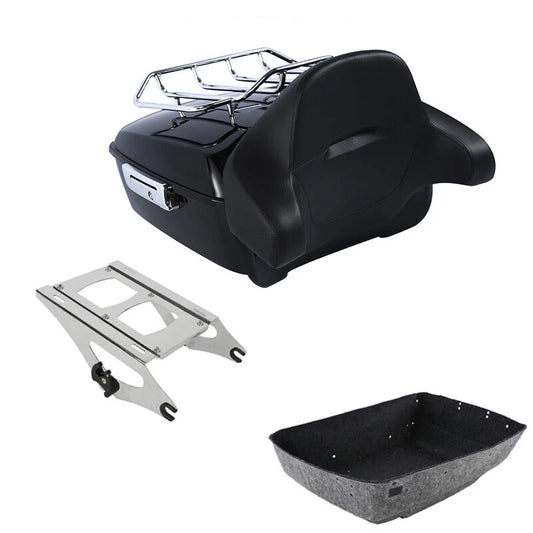 King Trunk Rack Backrest Mount Fit For Harley Touring Road Street Glide 2014-26