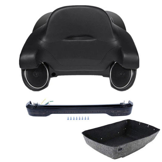 King Trunk Backrest Pad Speakers Tail LED Light Fit For Harley Touring 2014-2026