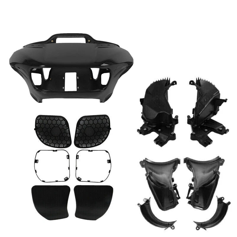 Black Front Fairings Glove Box Air Duct Fit For Harley Touring Road Glide 15-23