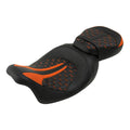 Black Orange Rider & Passenger Seats Fit For Harley Touring Street Glide 09-2023