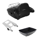 King Trunk Wrap Around Backrest Pad Rack Mount Fit For Harley Touring 2014-2026