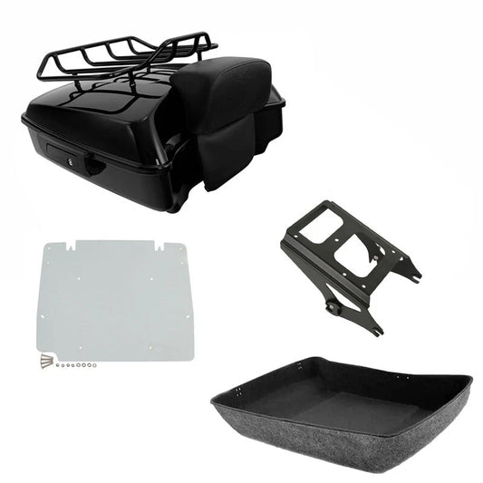 Chopped Trunk Luggage Mount Rack Plate Fit For Harley Street Road Glide 2009-13