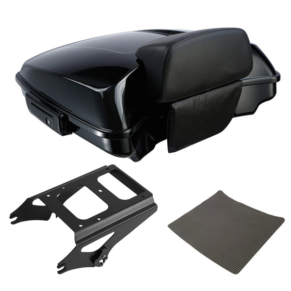 Black Razor Trunk Pad Mount Fit For Harley Touring Road Street Glide 09-13