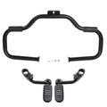 Matte Black Mustache Engine Guard Footpegs Mount Fit For Harley Softail 2000-17