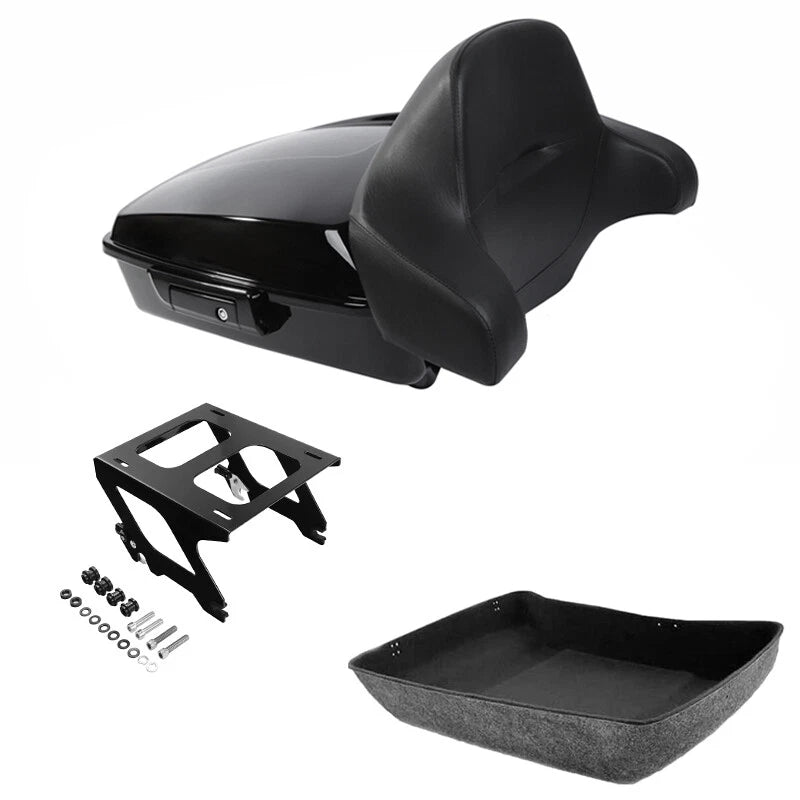 Chopped Trunk Solo Mount Rack Fit For Harley Touring Softail Deluxe 18-25