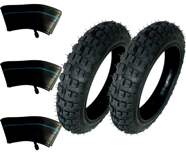 2) HD Tires W/ 3) Tubes 2.50X10 Curved Valves For Yamaha DT50 DT-50 DT 50 50CC