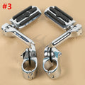 Chrome 1.25" 32mm Long Angled Adjustable Highway Foot Pegs Peg Mount For Harley