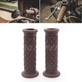 7/8'' 22mm Retro Rubber Handlebar Hand Grip For Cafe Racer Bobber Custom Moto
