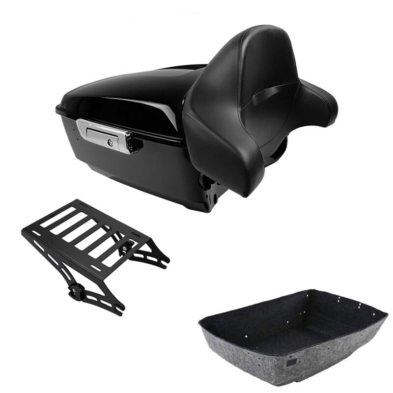 King Trunk Backrest Pad Mount Rack Fit For Harley Touring Flhx Flht 2014-2026 25
