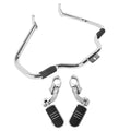 Chrome Mustache Engine Guard Bar Footpegs Fit For Harley Softail Fatboy 00-17