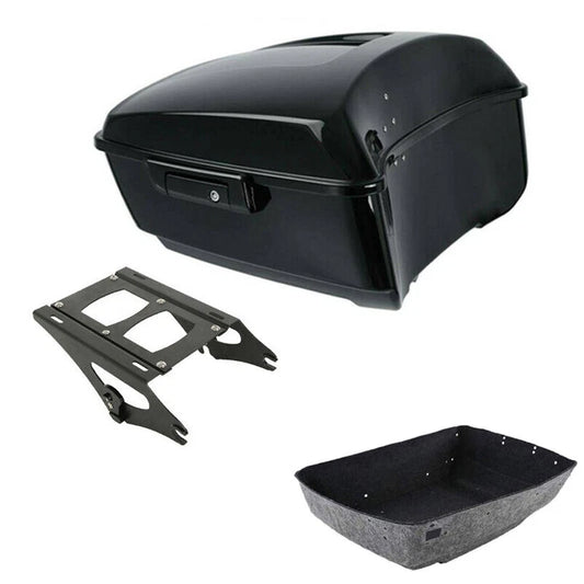 Black King Trunk Mount Rack Fit For Harley Touring Road Street Glide 2014-2026