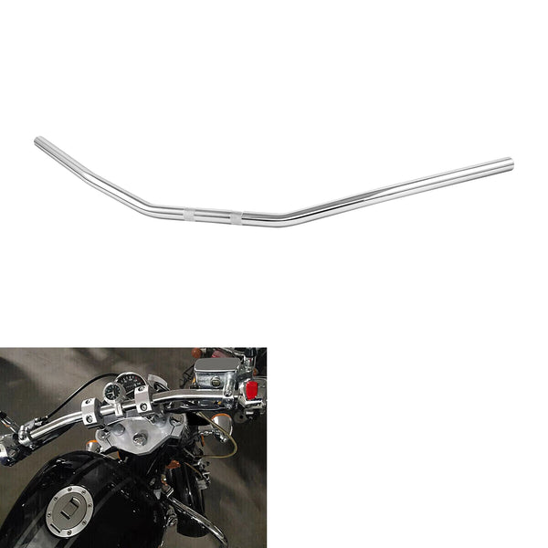 Chrome 1'' Bar Handlebar Fit For Harley Dyna Fat Bob Softail Sportster XL Custom