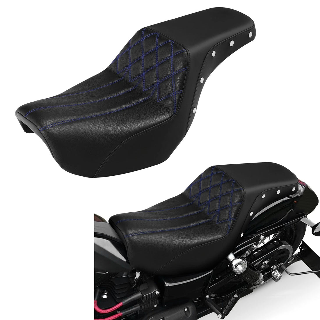 Fit For Harley Dyna Fld Switchback 06-17 Passenger Rider Driver Seat Saddle
