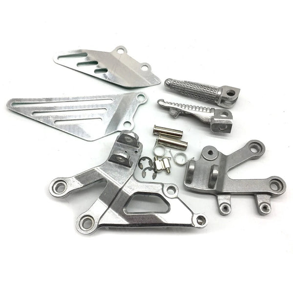 Silver Driver Front Foot Peg Bracket Fit for Kawasaki Ninja ZX12R 2000-2004 2005