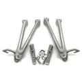 Silver Rear Foot Peg Bracket Kit Fit For Suzuki GSXR600 GSXR750 2006 2007 2006