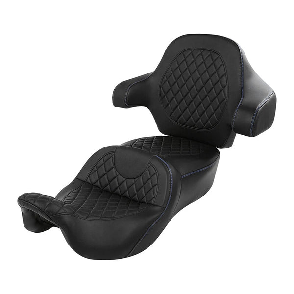 Driver Passenger Seat Backrest Pad Fit For Harley Touring Road Glide Fltrx 14-23