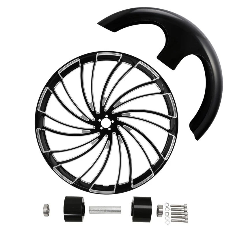 30" Front Wheel Rim Hub Dual Disc Fender Fit For Harley Electra Glide ABS 97-21