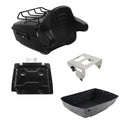 King Trunk Backrest Solo Mount Rack Plate Fit For Harley Street Road Glide 14-26