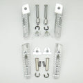 Motorcycle Front & Rear Footrest Footpegs For Suzuki GSXR1000 2005-2014 Silver