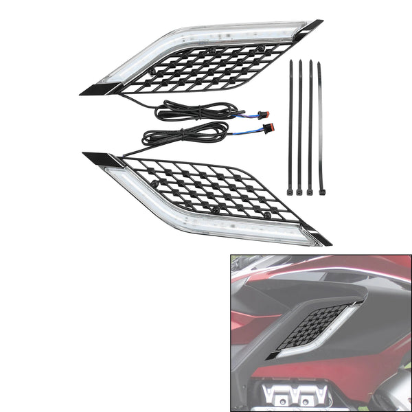 LED Radiator Grill Panels Light Lamp Fit For Honda Goldwing GL1800 2018-Up
