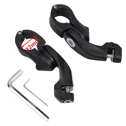 1-1/4" 32mm Short Angled Adjustable Highway Pegs Mount Fit For Harley Softail