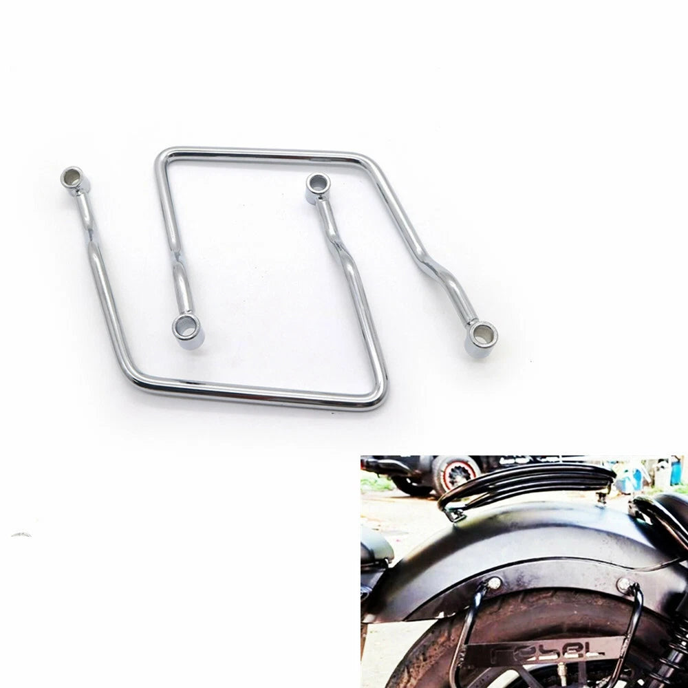 Chrome 19cm Saddle Bag Support Bar Mount Bracket For Honda Rebel CMX 300 500