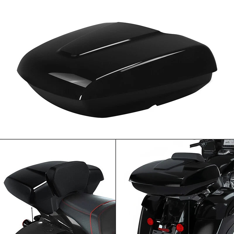 Vivid Black Low Profile Trunk Fit For Indian Chieftain 14-25 Roadmaster 15-25