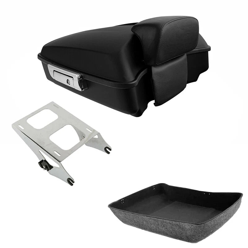 Matte Chopped Trunk Backrest Mount Rack Fit For Harley Electra Glide 2014-2026