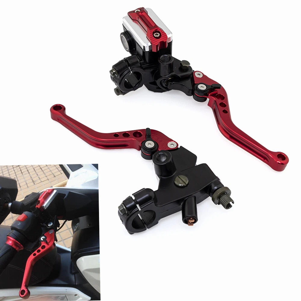 22mm 7/8" Motorcycle Brake Clutch Lever with Hydraulic Master Cylinder Reservoir