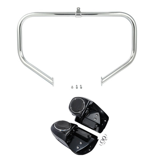 Lower Vented Fairing Speaker Pod & Crash Bar Fit For Harley Road Glide 2014-2023