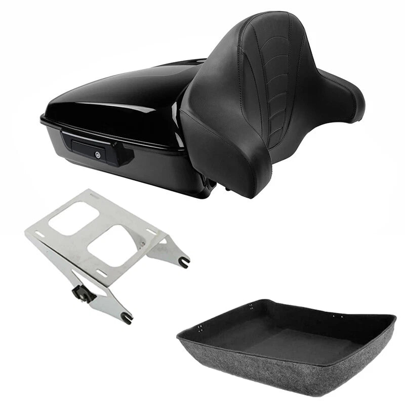 Chopped Trunk Backrest Mount Rack Fit For Harley Touring Road Glide 2014-2026