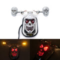 Chrome Skull Turn Signal Brake License Plate Rear Tail Light For Harley Chopper