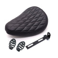Black Diamond PU Leather Solo Seat Spring & Bracket For Harley Chopper Bobber