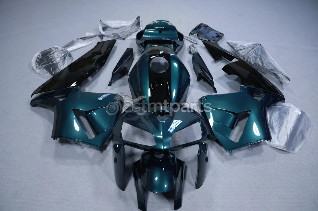 Dark Metallic Green +Black Fairing Kit for Honda CBR600RR 2005-2006 Painted Body