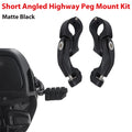 1-1/4" Highway Short Angled Peg Mount Kits Fit For Harley Touring Dyna Softail