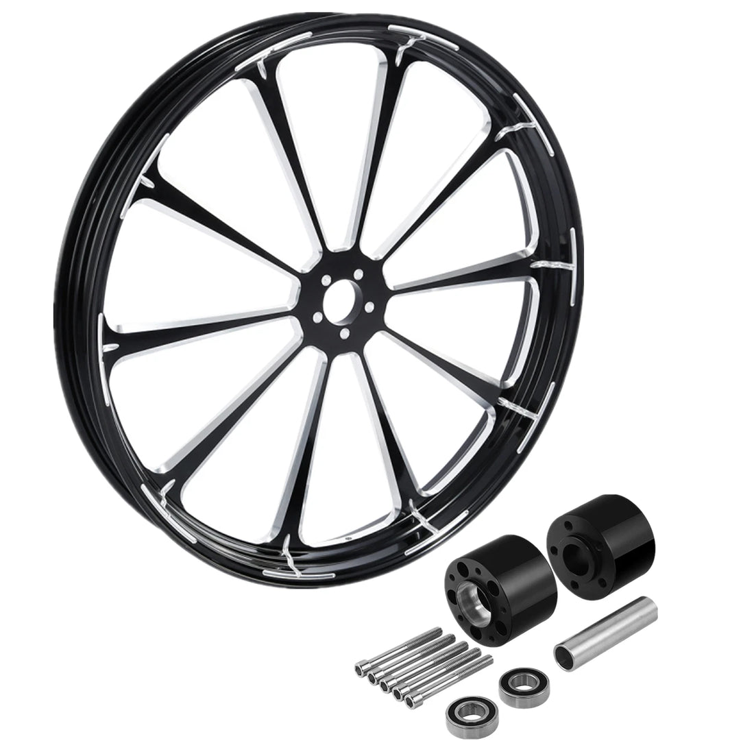 32"x3.5" Front Wheel Rim Hub Dual Disc Fit For Harley Touring Street Glide 97-21