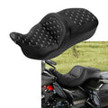 Driver & Passenger Seat Fit For Harley Touring Road Glide 09-23 Black w/ White