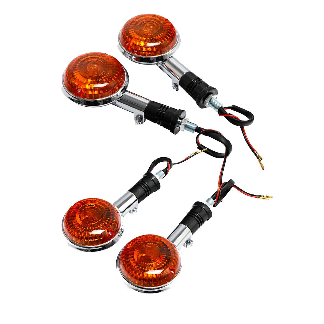 2 Pairs Front Rear Turn Signals Orange Lens For Yamaha V-MAX1200 V-star All Year