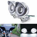 A Set LED Passing Spot Fog Light W/ Roll Cage Guard Bar Tube Mount Bracket Clamp