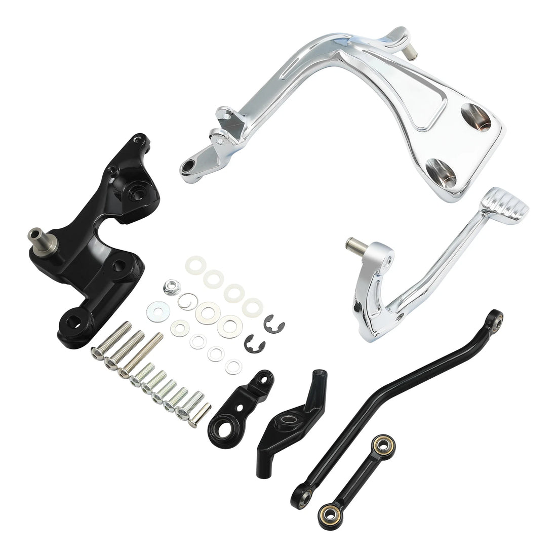 Chrome Mid Controls Brake Side Kit Fit For Harley Sport Glide Fat Bob Fxfb 18-25