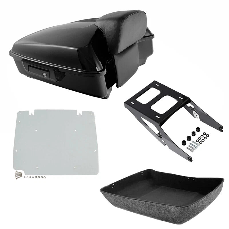 Chopped Trunk Backrest Plate Mount Rack Fit For Harley Sport Glide 18-2021