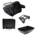 King Trunk Backrest Pad Solo Mounting Rack Plate Fit For Harley Road Glide 14-26