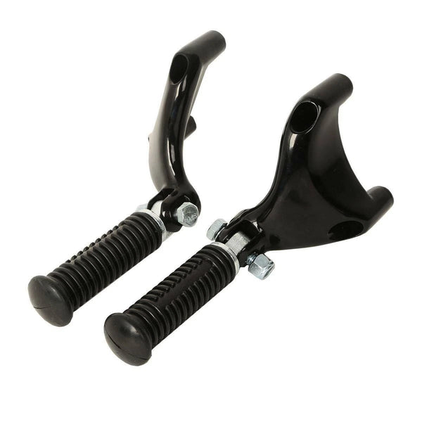 Black Rear Footpeg Pegs Mounting Clamps Fit For Harley Sportster 883 1200 04-13